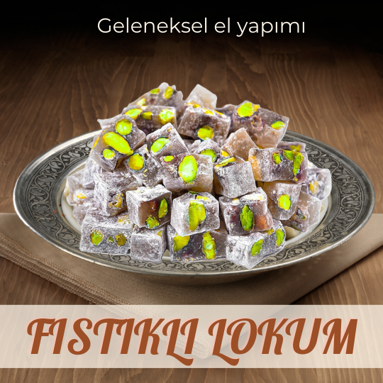 Çifte Kavrulmuş Fıstıklı Lokum